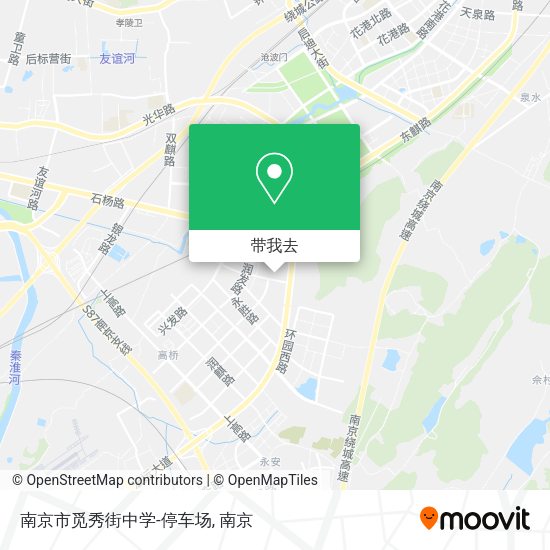 南京市觅秀街中学-停车场地图
