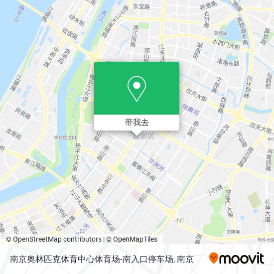 南京奥林匹克体育中心体育场-南入口停车场地图