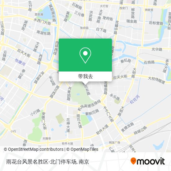 雨花台风景名胜区-北门停车场地图