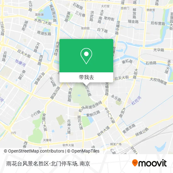 雨花台风景名胜区-北门停车场地图