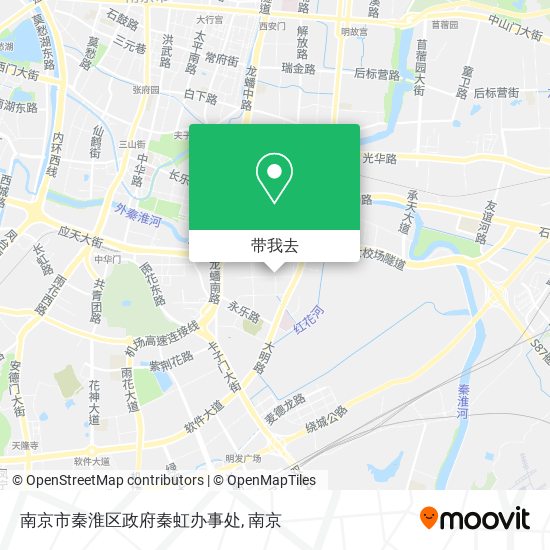 南京市秦淮区政府秦虹办事处地图