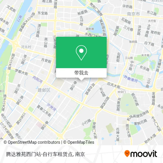 腾达雅苑西门站-自行车租赁点地图