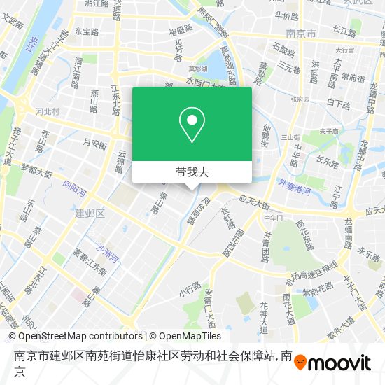 南京市建邺区南苑街道怡康社区劳动和社会保障站地图