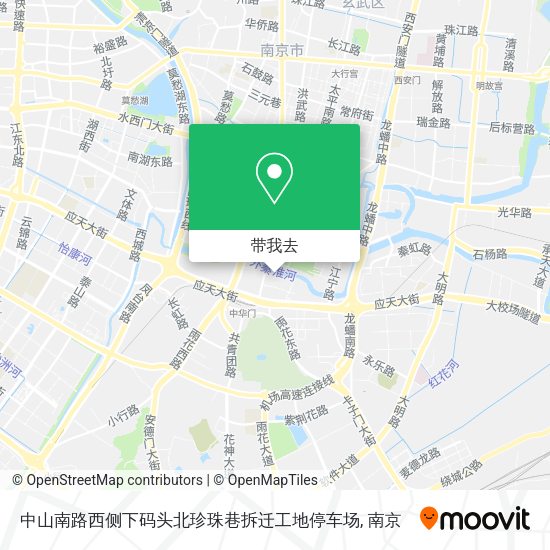中山南路西侧下码头北珍珠巷拆迁工地停车场地图