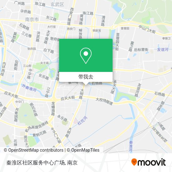 秦淮区社区服务中心广场地图
