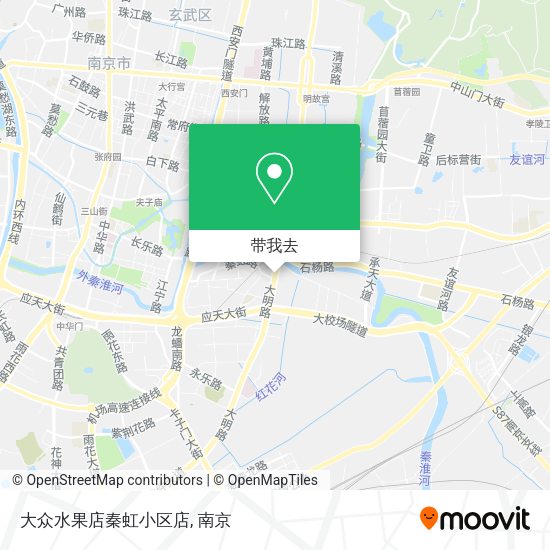 大众水果店秦虹小区店地图