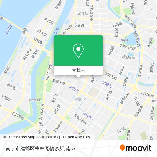 南京市建邺区格林宠物诊所地图
