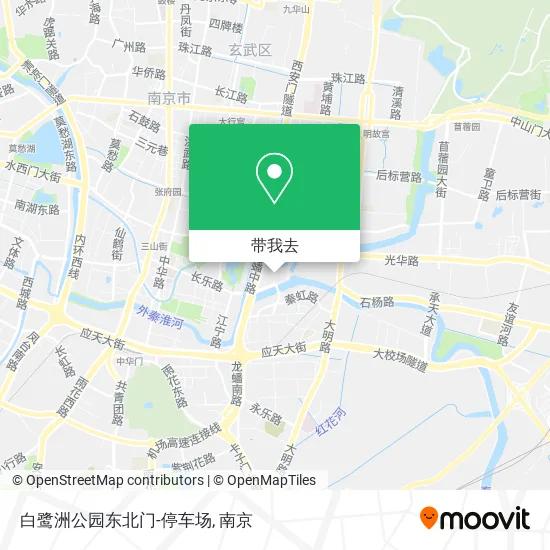 白鹭洲公园东北门-停车场地图