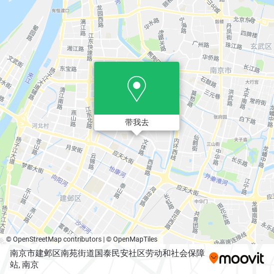 南京市建邺区南苑街道国泰民安社区劳动和社会保障站地图