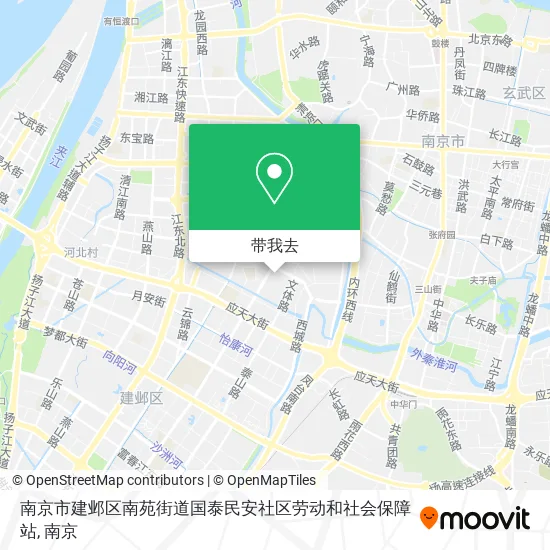 南京市建邺区南苑街道国泰民安社区劳动和社会保障站地图