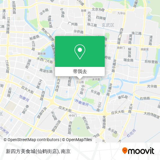 新四方美食城(仙鹤街店)地图