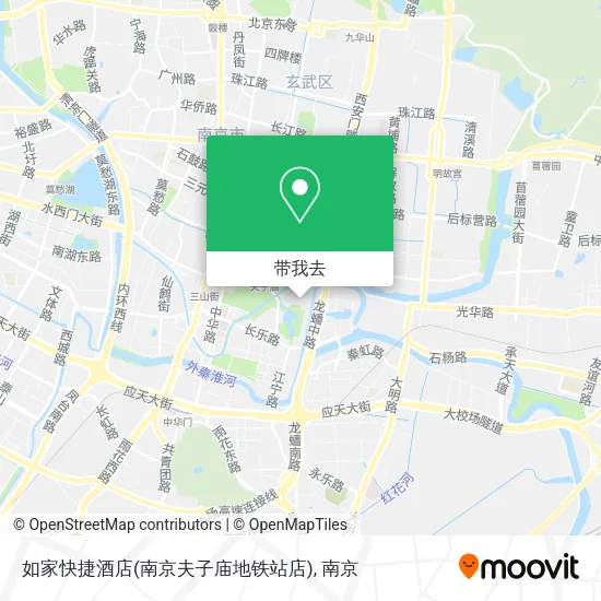 如家快捷酒店(南京夫子庙地铁站店)地图