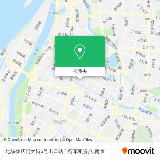 地铁集庆门大街6号出口站自行车租赁点地图