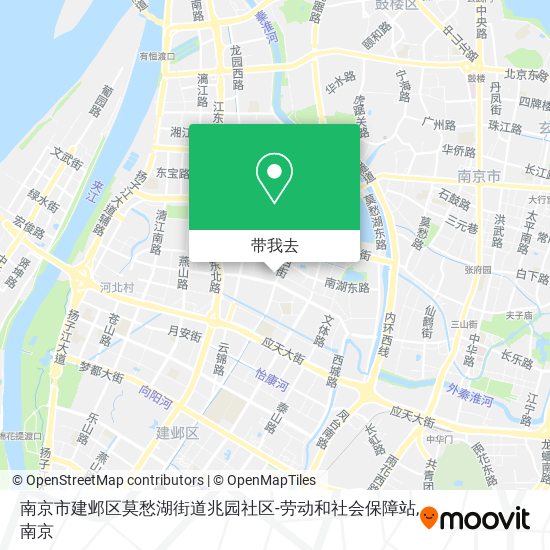 南京市建邺区莫愁湖街道兆园社区-劳动和社会保障站地图