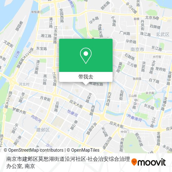 南京市建邺区莫愁湖街道沿河社区-社会治安综合治理办公室地图