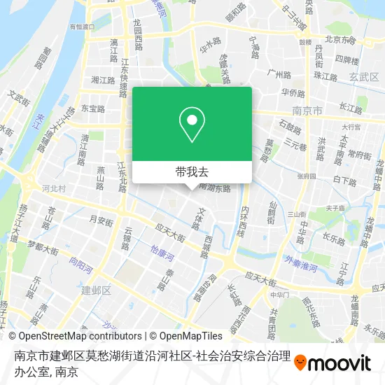 南京市建邺区莫愁湖街道沿河社区-社会治安综合治理办公室地图