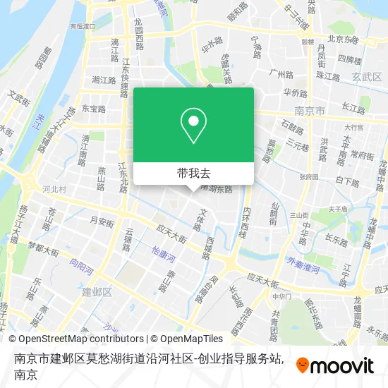 南京市建邺区莫愁湖街道沿河社区-创业指导服务站地图