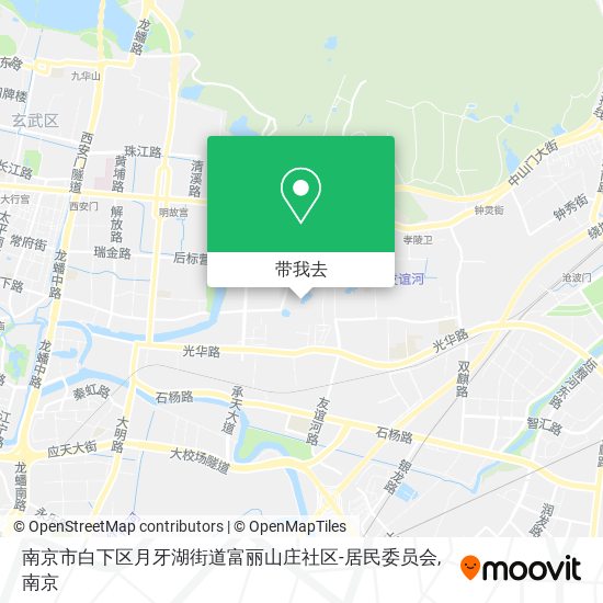南京市白下区月牙湖街道富丽山庄社区-居民委员会地图
