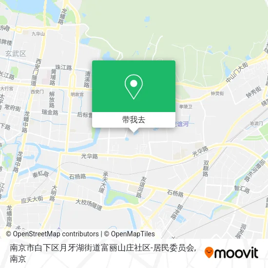 南京市白下区月牙湖街道富丽山庄社区-居民委员会地图