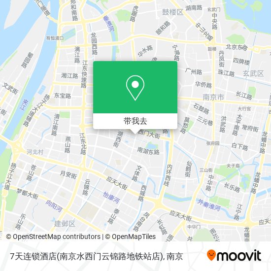 7天连锁酒店(南京水西门云锦路地铁站店)地图