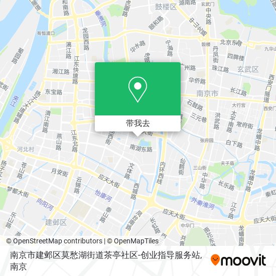 南京市建邺区莫愁湖街道茶亭社区-创业指导服务站地图