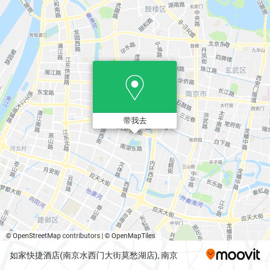 如家快捷酒店(南京水西门大街莫愁湖店)地图