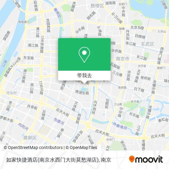 如家快捷酒店(南京水西门大街莫愁湖店)地图