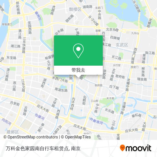 万科金色家园南自行车租赁点地图