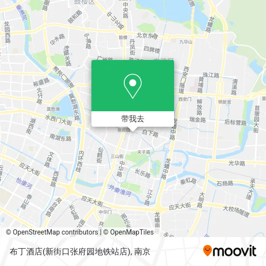 布丁酒店(新街口张府园地铁站店)地图