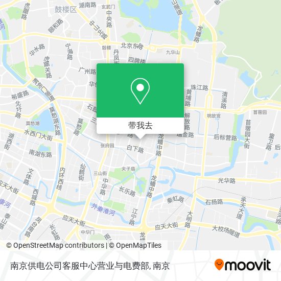 南京供电公司客服中心营业与电费部地图