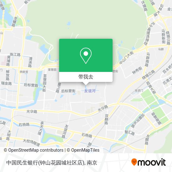 中国民生银行(钟山花园城社区店)地图