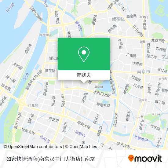 如家快捷酒店(南京汉中门大街店)地图