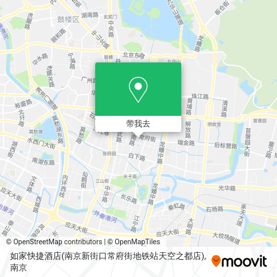 如家快捷酒店(南京新街口常府街地铁站天空之都店)地图