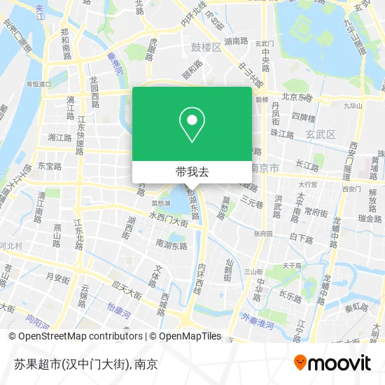 苏果超市(汉中门大街)地图