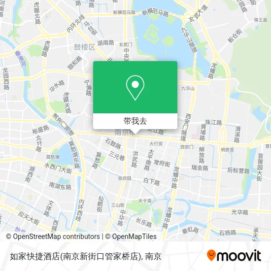 如家快捷酒店(南京新街口管家桥店)地图