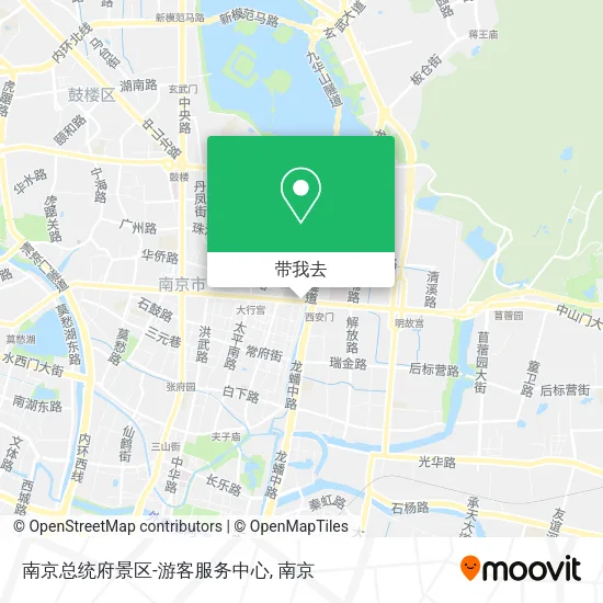 南京总统府景区-游客服务中心地图