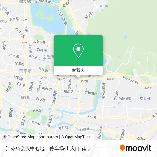 江苏省会议中心地上停车场-出入口地图