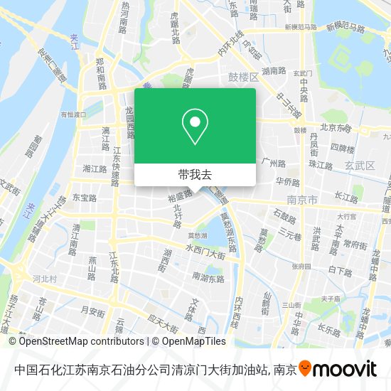 中国石化江苏南京石油分公司清凉门大街加油站地图