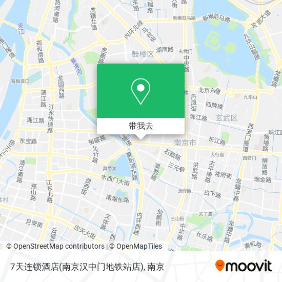 7天连锁酒店(南京汉中门地铁站店)地图