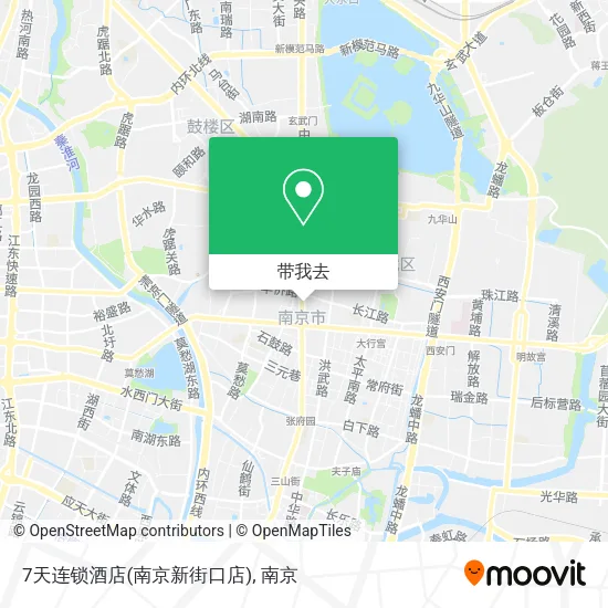 7天连锁酒店(南京新街口店)地图