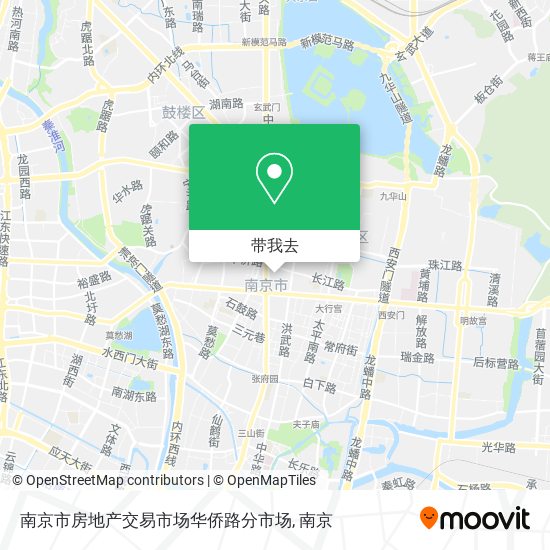 南京市房地产交易市场华侨路分市场地图