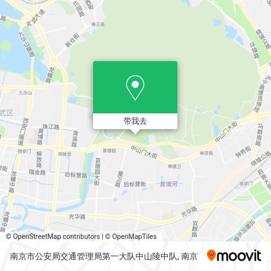 南京市公安局交通管理局第一大队中山陵中队地图