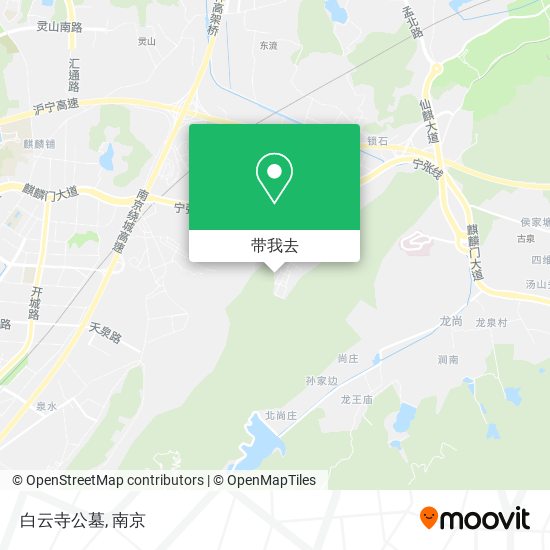 白云寺公墓地图