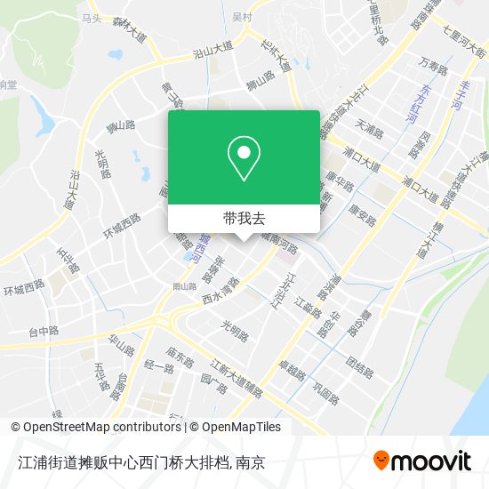 江浦街道摊贩中心西门桥大排档地图
