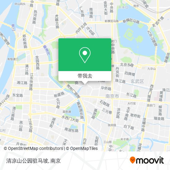 清凉山公园驻马坡地图