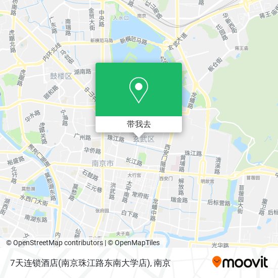 7天连锁酒店(南京珠江路东南大学店)地图
