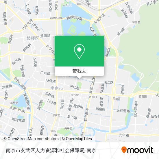 南京市玄武区人力资源和社会保障局地图
