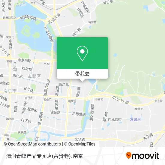清润青蜂产品专卖店(富贵巷)地图