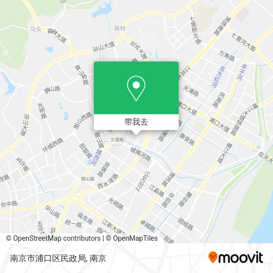 南京市浦口区民政局地图