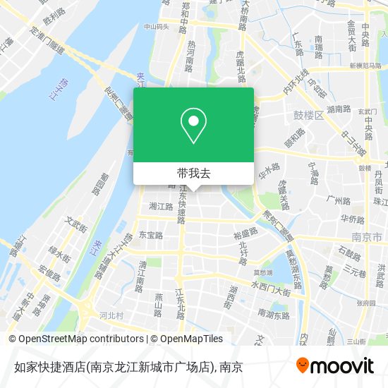 如家快捷酒店(南京龙江新城市广场店)地图